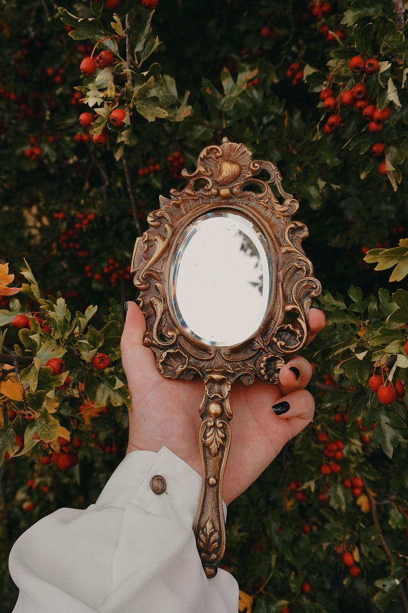 Beautiful ornamented mirror 