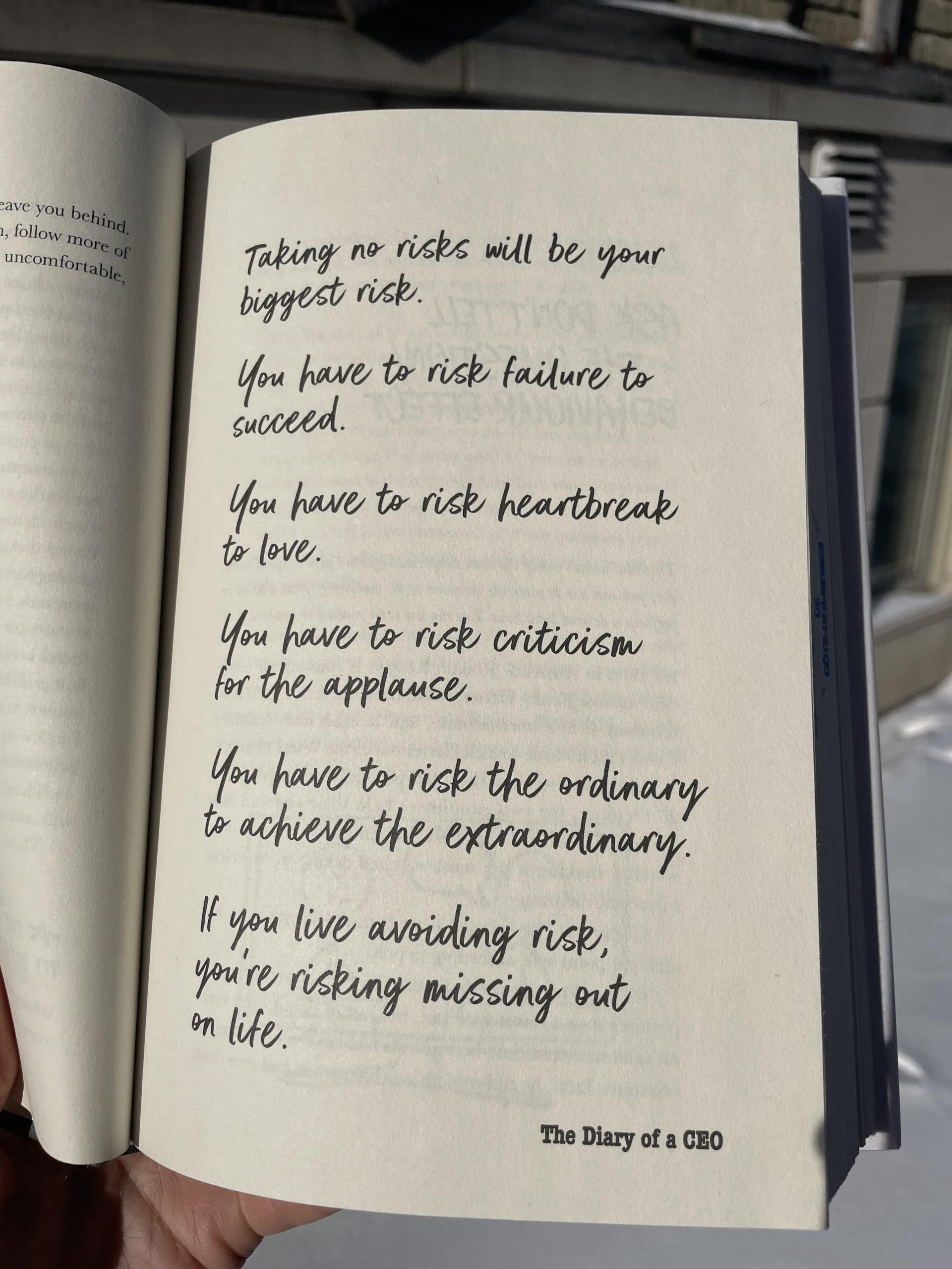 A page from The Diary of a CEO